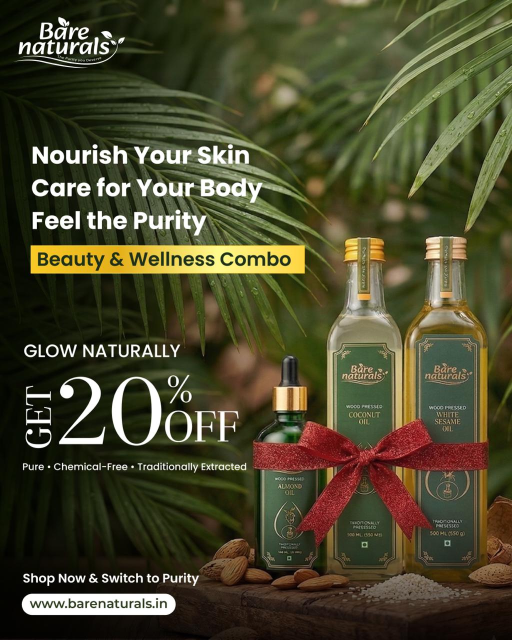 Buy Cold Pressed Mustard Oil Online | Bare Naturals India