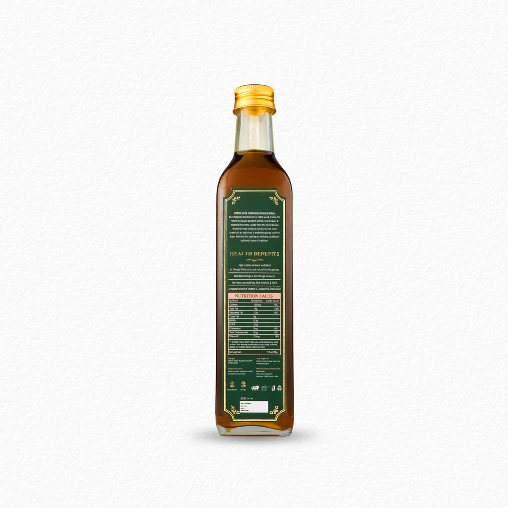 wood pressed black mustard oil 500 ML pack shot