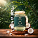 naturally pure wood pressed coconut oil jar 500 ml