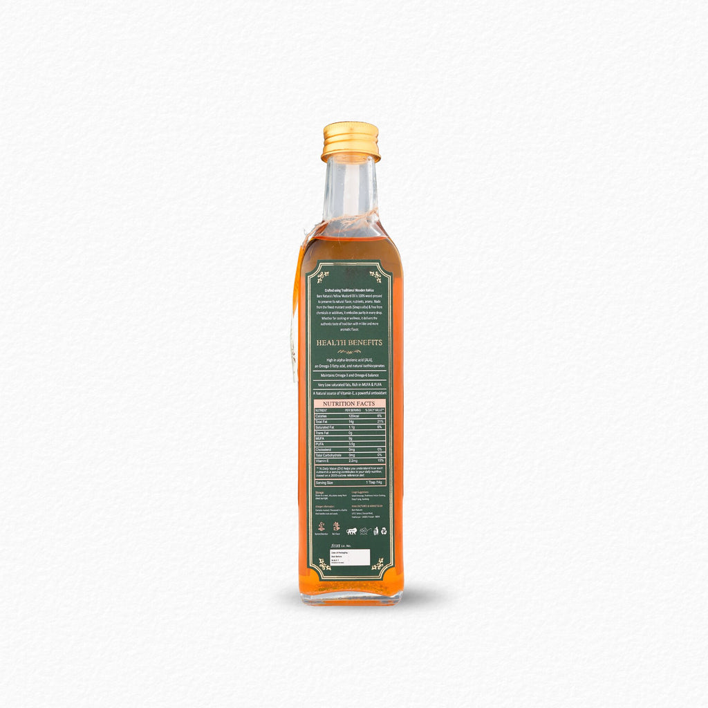 wood pressed yellow mustard oil 500 ml pack shot