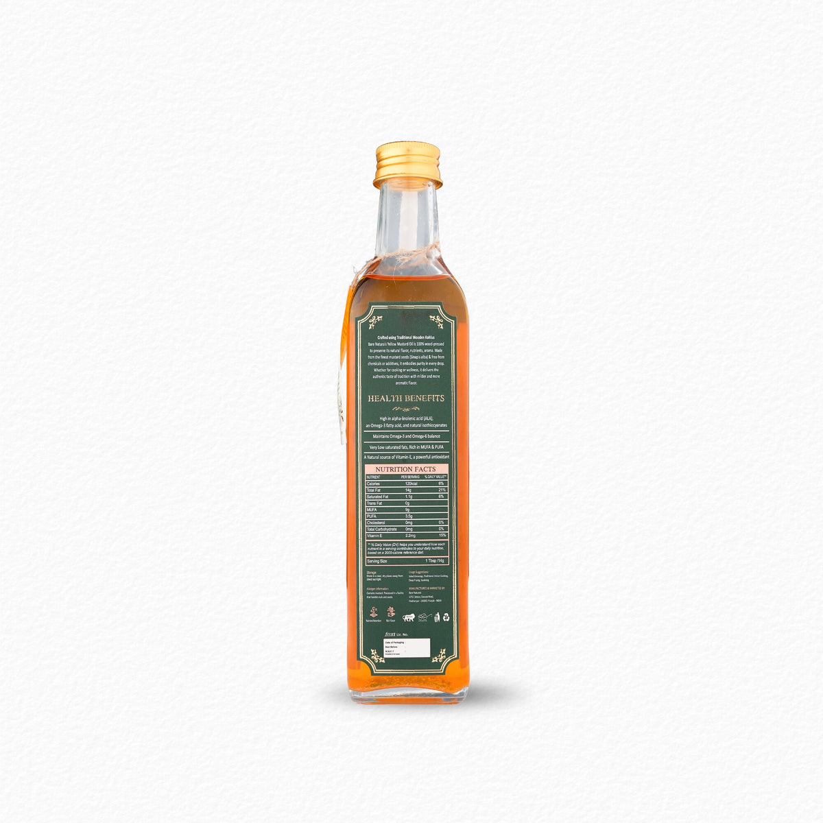 wood pressed yellow mustard oil 500 ml pack shot