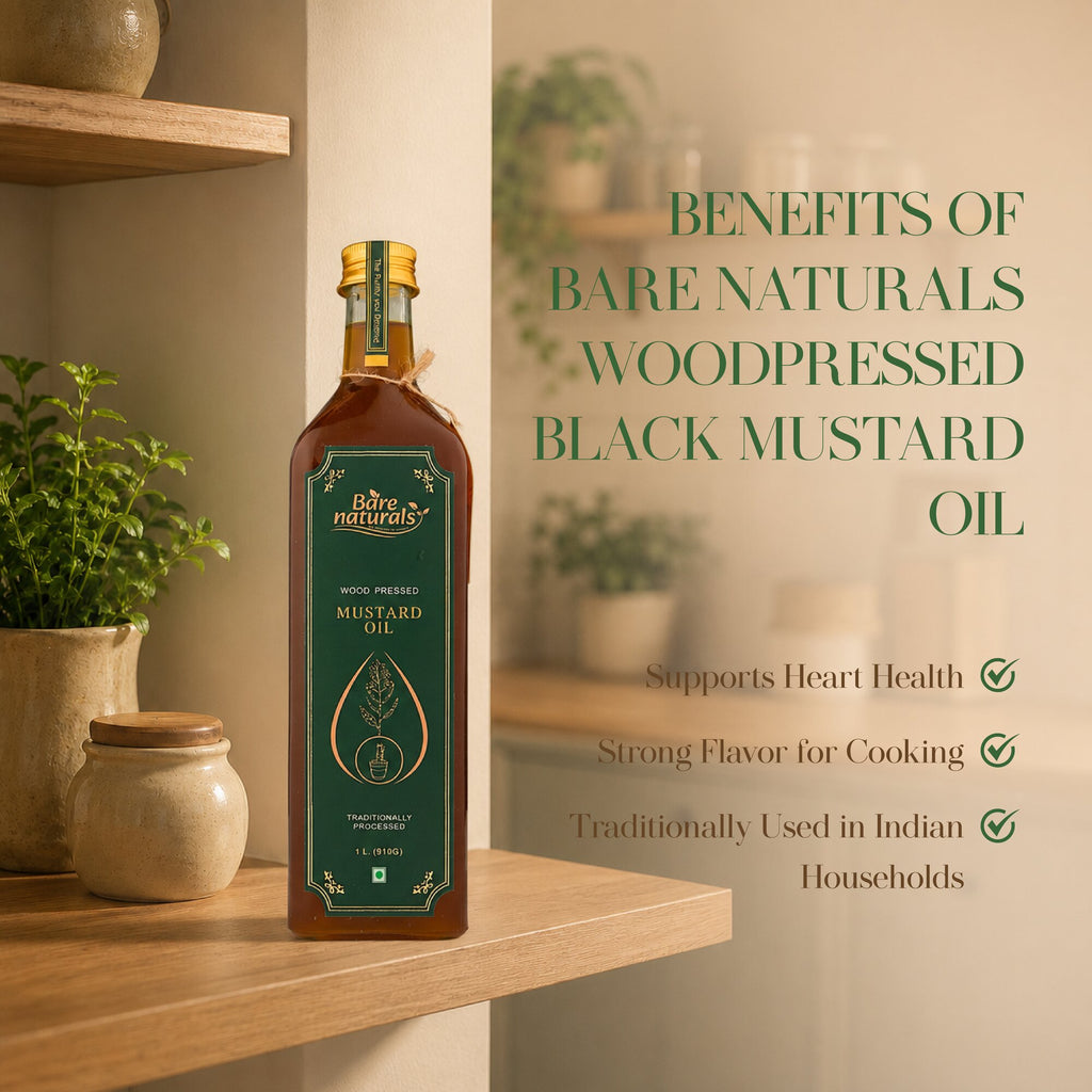 benefits of wood pressed black mustard oil 1 Litre