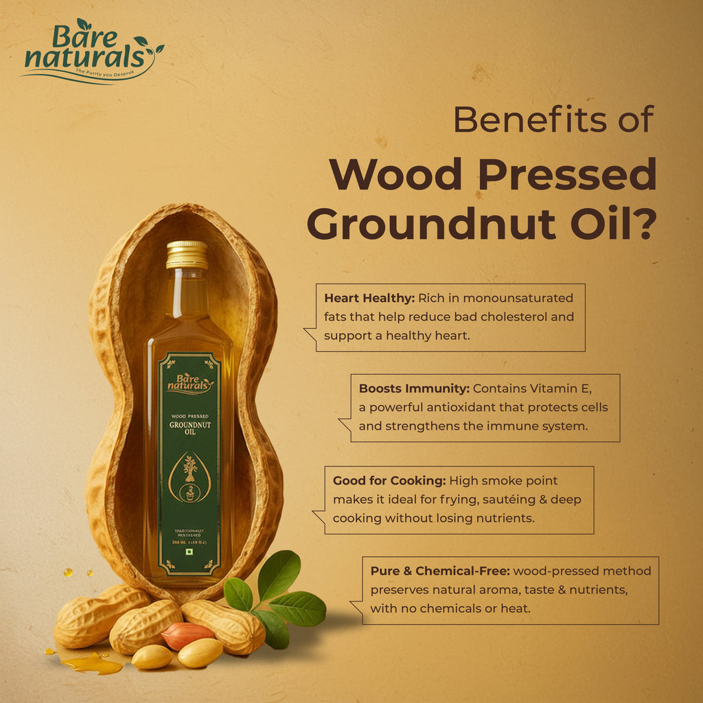 Bare Naturals Wood Pressed Groundnut Oil