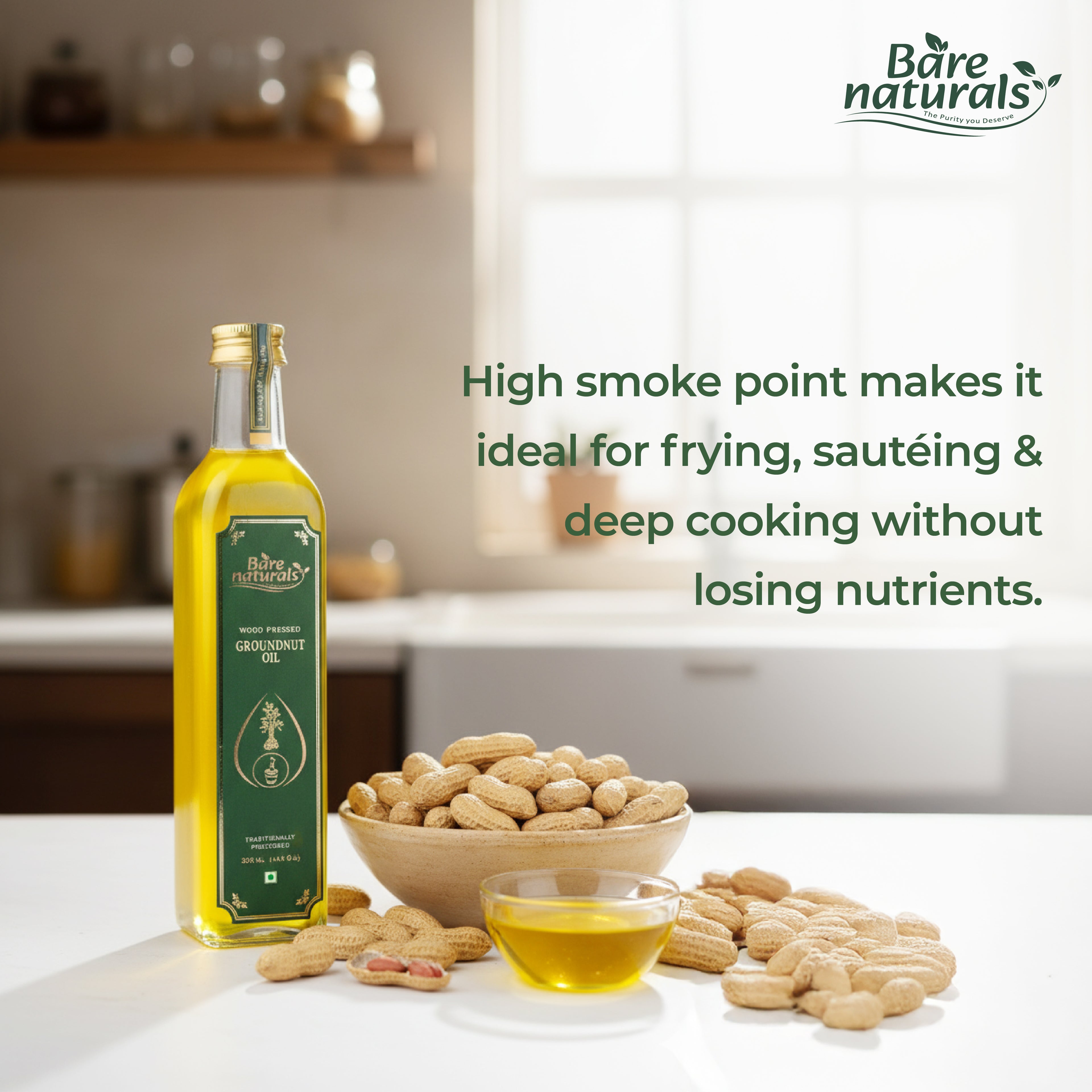 Bare Naturals Wood Pressed Groundnut Oil