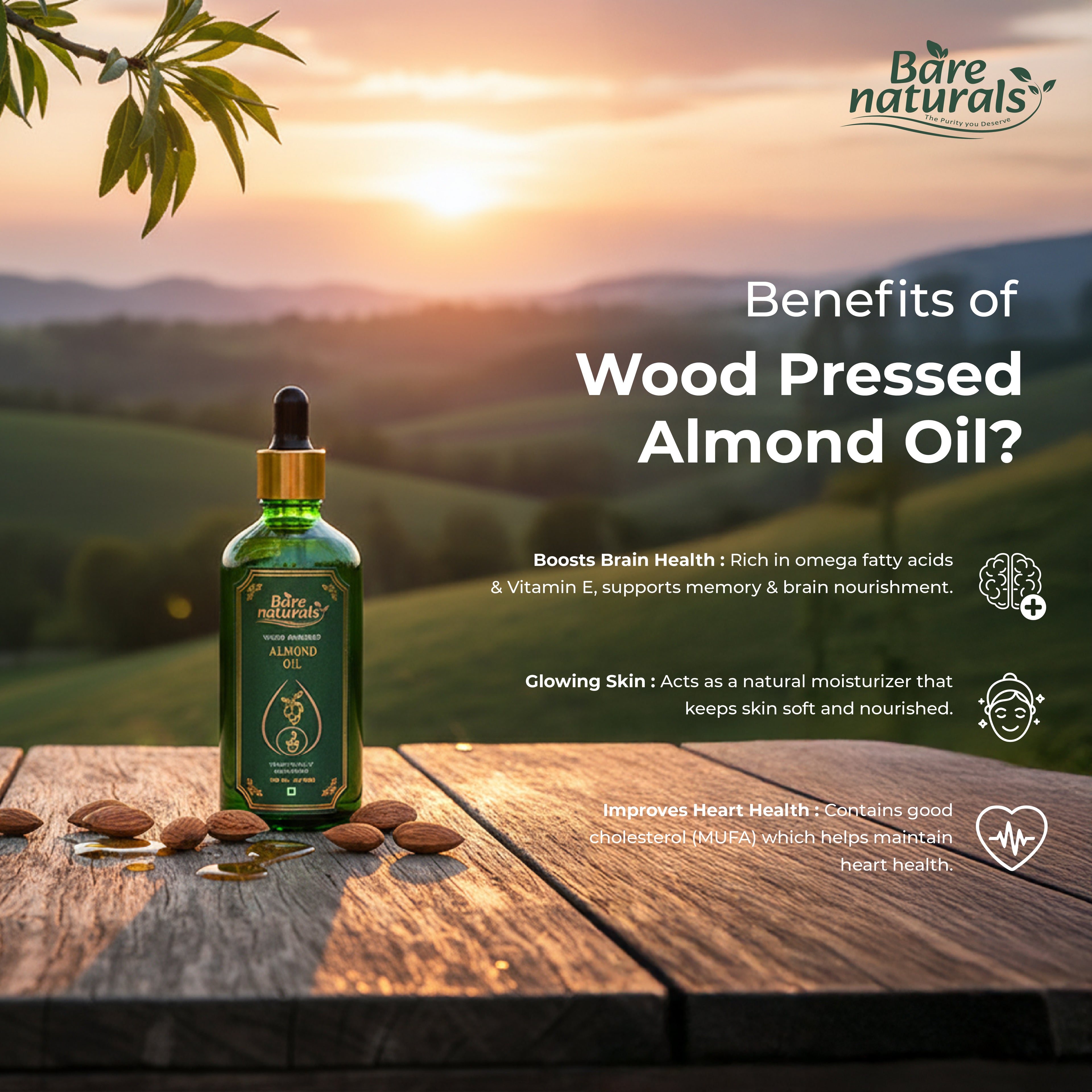 Bare Naturals Wood Pressed Almond Oil