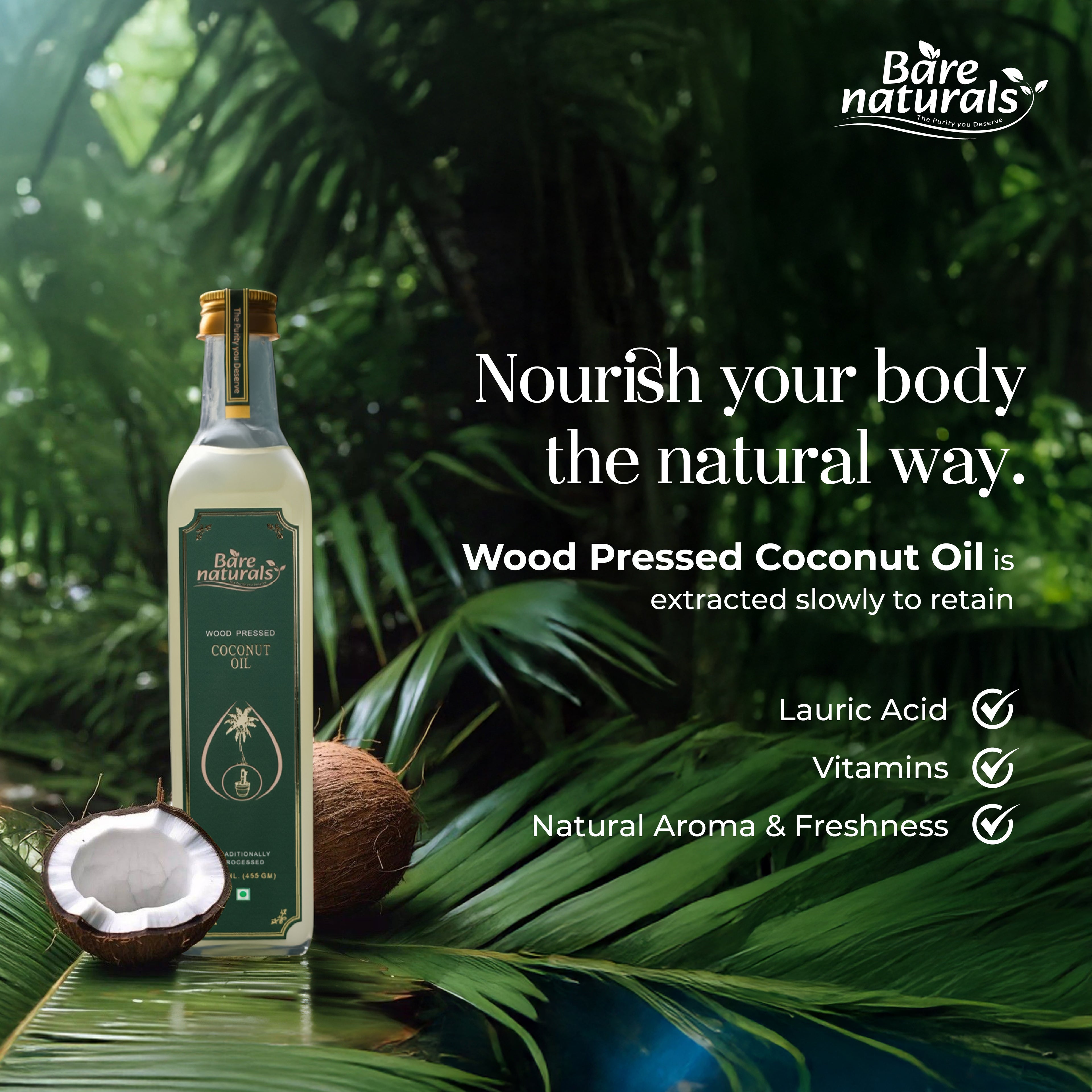 Bare Naturals Wood Pressed Coconut Oil