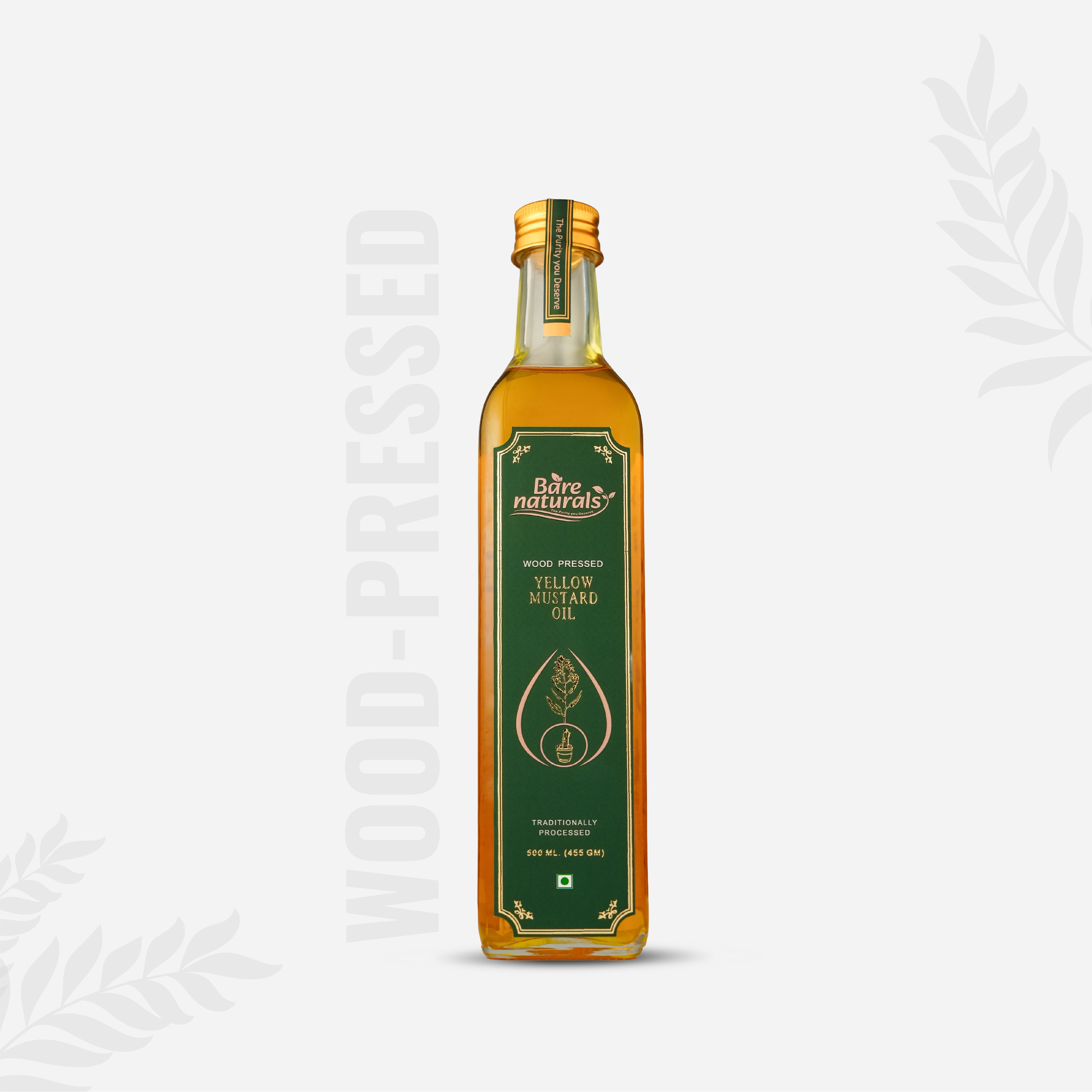 Bare Naturals Wood Pressed Yellow Mustard Oil