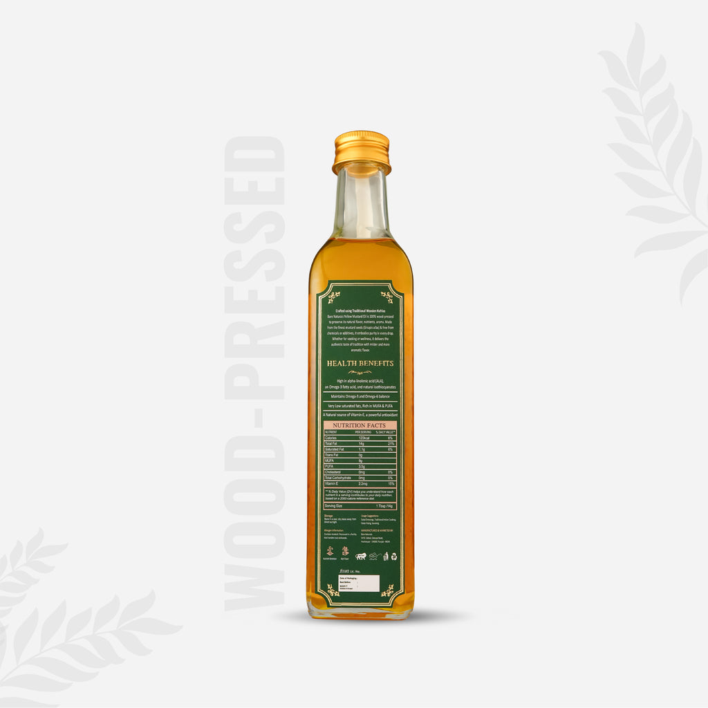 Bare Naturals Wood Pressed Yellow Mustard Oil