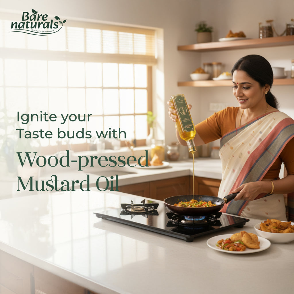 Bare Naturals Wood Pressed Yellow Mustard Oil