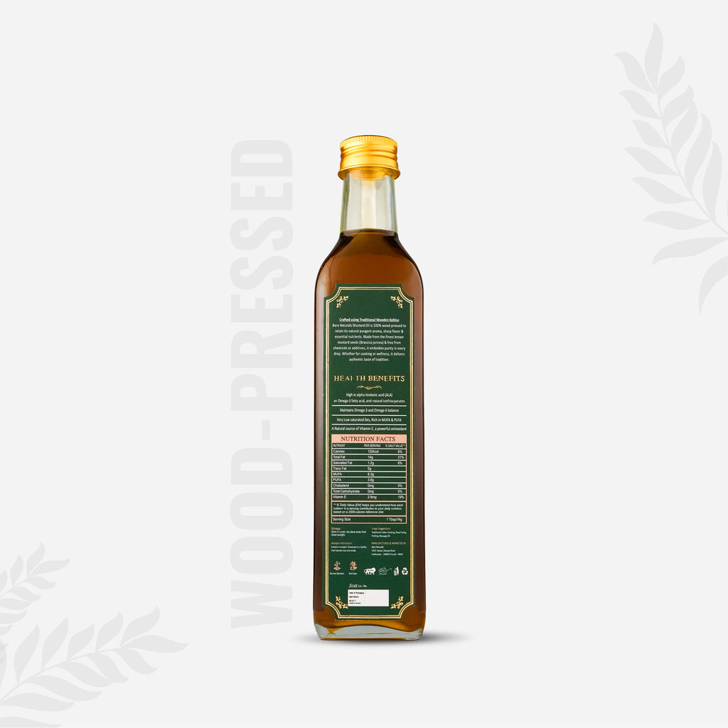 Bare Naturals Wood Pressed Black Mustard Oil